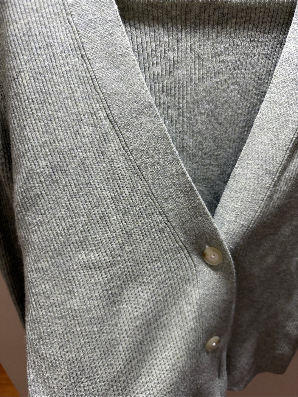 J.Crew Ribbed V-Neck Cardigan Sage Green Size Small - Picture 3 of 4